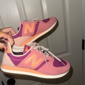 New Balance Women's Pink and Orange Sneakers